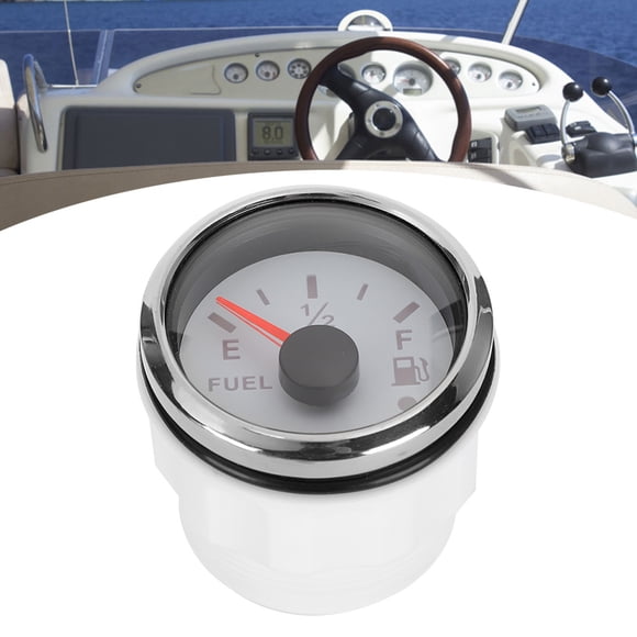 2in Fuel Level Gauge Intelligent Alarm IP67 Waterproof Marine Auto Instrument 316 Stainless SteelAmerican Standards 240 33 Ohm Black