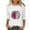 White, variant on Breast Cancer Shirts for Women Breast Cancer Survivor Fighter Tees Casual Pink Ribbon Graphics 3/4 Sleeve Pullover Tops