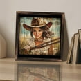 thumbnail image 3 of Cowgirl Art Print Western Wooden Sign Wall Plaque - Vintage Art Decoration, Wall Decoration - Ideal Gift For Home Decoration, Living Room, Bathroom, Bedroom, Garden, Dining, Bar, Cafe, Festival Par, 3 of 7