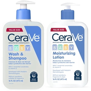 CeraVe Baby Wash & Shampoo Plus Lotion Bundle