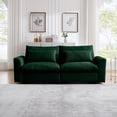 thumbnail image 2 of Dinosisco Corduroy Loveseat Sofa, Upholstered 2-Seater Sleeper Couch for Living Room, Green, 2 of 7