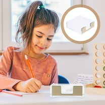 GOOHOCHY Desktop Note Holder Memo Pad Dispenser Golden Acrylic 1Pcs 3.9x3.7x1.4in