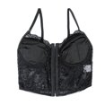 thumbnail image 2 of Gibobby Summer Desire Sexy Lace Flower Hollow Out Mujeres Crop Corset Top(Negro,M), 2 of 5