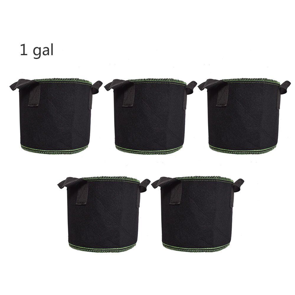 8-Pack Black Fabric Grow Pots – Breathable Plant Bags With Handles For Smart Gardening 1 thumbnail image