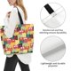 thumbnail image 3 of Balery Cute Cartoon Cat Bolsa Tote Estilo Estético con Cremalleras, Bolsa de Hombro, Bolsa de Compras Grande y Plegable, 3 of 8