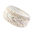 thumbnail image 3 of Diadema de invierno para mujer con forro de tejido grueso perfecl beige, 3 of 8