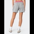thumbnail image 4 of Pantalones Cortos Deportivos para Mujer, Informales, de Verano, con Cuadros Cosidos, Cintura Alta, para Correr y Descansar, con Bolsillos Gris S, 4 of 6