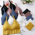 thumbnail image 5 of Huanledash 1 Set Bra G-strings Seamless Wireless Ladies Gathering Padded Underwear Set for Honeymoon, 5 of 8