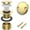 Brushed Gold, variant on Brushed Gold Tub Drain, Brass Bathtub Drain Kit with Hair Catcher, Tip-Toe Bath Drains and Overflow Replacement kit, Tub Drain Stopper with Two-Hole Overflow Faceplate Conversion kit Assembly