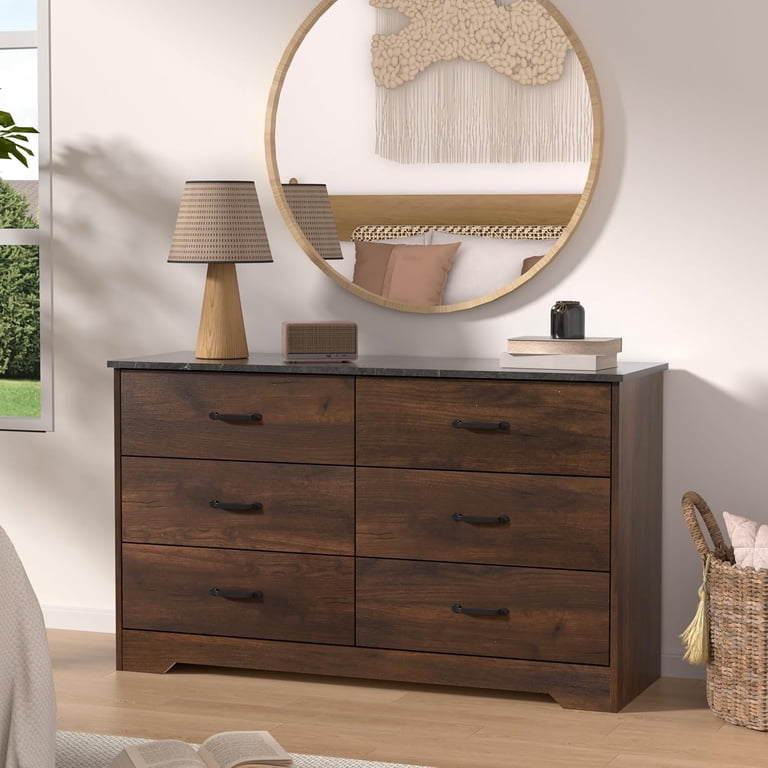 dark brown and white dresser Dresser 6 Drawer