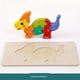 thumbnail image 1 of Children's 3d Wooden Three-dimensional Puzzle Building Blocks Baby Puzzle Early Education Intelligence Wooden Dinosaur Toys For Baby Birthday Gift Children's Day Gift, 1 of 5