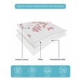 thumbnail image 4 of Full Size Quilt Bedding Set, Pink Leaves Reversible Summer Quilt 3 Pieces, Summer Botanical Lightweight Bedspreads Coverlets with 2 Pillow Shams for All Seasons, 4 of 5