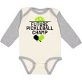 thumbnail image 3 of Inktastic Future Pickleball Champ Boys or Girls Long Sleeve Baby Bodysuit, 3 of 5