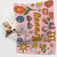 thumbnail image 6 of Disketp Retro 70s Hippie Dog Blanket/Bed Cover for Dogs and Cats,Puppy Essentials-Large, 6 of 8