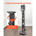 thumbnail image 5 of KFFKFF Vacuum Stand Compatible with V7 V8 V10 V11 V12 V15 Series Upright Vacuum Cleaners, Stable Holder with Non-slip Pads and Clips for Organizing 6 Brush Heads, 5 of 9
