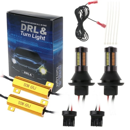 

2 Pcs 7440 3014 66LED Turn Signal Light Bright Lamp SpotLight Floodlight Bulb