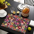 thumbnail image 3 of Pioneer Flower Floral Print Pattern Summer Placemats Table Placemats Set Of 6-Linen Kitchen Washable Placemats Table Mats 12x18 Inch Non-Slip Heat Resistant, 3 of 5