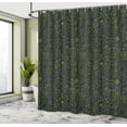 thumbnail image 4 of Ambesonne Floral Shower Curtain, Spring Season Blossoms Art, 69"Wx75"L, Black Jade Green, 4 of 4