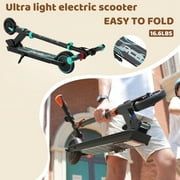 RCB Electric Scooter for Kids Ages 8-16, Lightweight &Foldable, Max 10 Miles & 12.5Mph, Double Brake, Adjustable Height Anti-Slip Handlebars,Blue