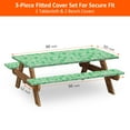 thumbnail image 2 of 8ft Picnic Table and Bench Cover, Camping Essentials RV Gear, 96 in Waterproof Windproof Outdoor Tablecloth, 2 of 7
