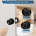 thumbnail image 3 of 6 Pack Door Knobs, Matte Black Privacy Door Knob with Lock, Keyless Door Handle with Lock for Bedrooms/Bathrooms, 3 of 8