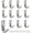 12Pcs-Silver, variant on J-Shaped Clothes Hook Wall Mounted Hooks Stainless Steel Coat Hooks Single Hole Wall Mount Hooks Hanger for Hanging Coat Clothes Hat Bag Purse Towel with Screws, Silver, 6Pcs