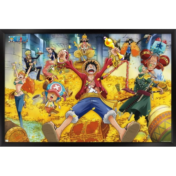 One Piece: Fishman Island - Treasure Wall Poster, 14.725" x 22.375" Framed