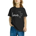 thumbnail image 2 of Riecok Valentine's Day 2-8 Years Boys Cotton Birthday T Shirts Crewneck Short Sleeve Toddler Kids Girls 2025 Comfortable Shirt Kids Clothes Toddler Kids Girls 2025 Summer Tops Black 3 T, 2 of 5