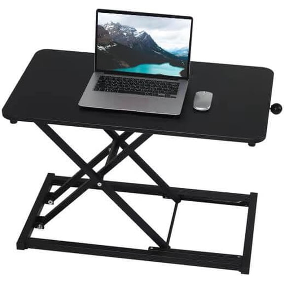 Standing Desk Converter Adjustable Height,Keyboard Riser for Stand Up Desk Riser,Computer Keyboard Stand for Desktop,Ergonomic Sit Stand Workstations for Home Office Black Size 23.6 Inch$$Office