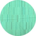 thumbnail image 1 of Ahgly Company Indoor Round Abstract Turquoise Blue Contemporary Area Rugs, 8' Round, 1 of 4