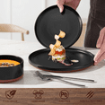 thumbnail image 3 of Onader Dinnerware Sets for 4, 12-Piece Plates and Bowls Set, Stoneware Dinning Ware Set for Kitchen, Dishwasher & Microwave Safe, Matte Black, 3 of 7