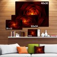 thumbnail image 3 of Fleur Rouge Fractale de la Passion - Uvre d'Art Florale sur Toile, 3 of 4