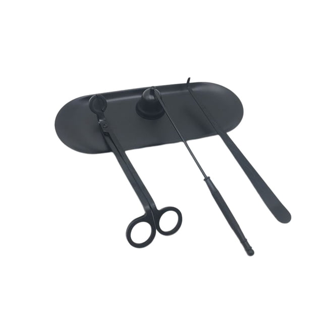 Soidarity 4 unids/set mecha recortador bandeja velas núcleo gancho Dipper recorte herramienta Kit accesorio hogar dormitorio boda masajeadores Negro Soidarity CE015226-01