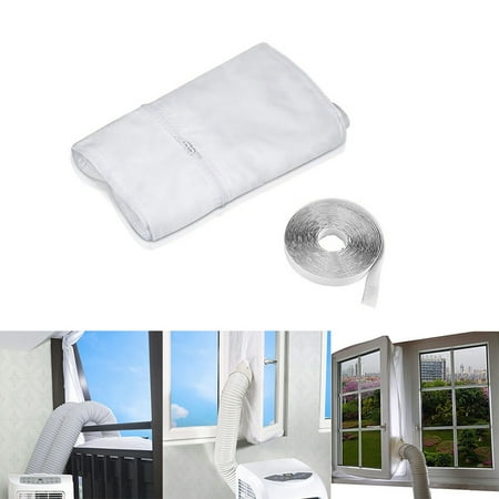 

400CM Window Seal for Portable Air Conditioner Mobile AC Unit Soft Cloth Sealing Stop Hot Air with Zip Adhesive Fastener