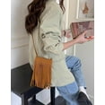 thumbnail image 7 of Women Mini Fringe Tassel PU Leather Crossbody Bag Hobo Bag Cell Phone Coin Purse Wallet, 7 of 7