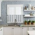 thumbnail image 6 of Kitchen Curtains Set, Navy Blue Botanical Kitchen Curtains and Valances Set, Farmhouse Spring Summer Branch Rod Pocket Tier Curtains 36 Inch Length for Cafe/Bedroom Windows, 6 of 6
