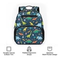 thumbnail image 6 of KUIFORTI Green Dinosaur Toddler Backpack Boys Kids School Bag with Side Pockets Adjustable Straps Lightweight for Preschool Kindergarten Back to School Supplies, 6 of 7