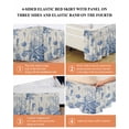 thumbnail image 6 of Blue Coastal Starfish Wrap Around Bed Skirts for Queen Bed 16" Drop,Bed Skirt with Adjustable Elastic Belt Dust Ruffle Bed Valance for Bedroom Hotel Beach Ocean Nautical Shells Conch Bed Frame Cover, 6 of 7