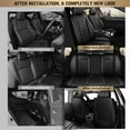 thumbnail image 3 of DIKSOAKR Car Seat Covers for Mitsubishi Eclipse Cross 2018-2025 Full Set Seat Cvoers,Waterproof Faux Leather Seat Covers Seat Protector Airbag Compatible Automotive Accessories (Black), 3 of 7