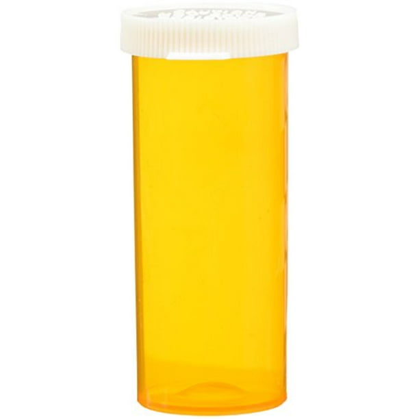 Prescription Vials with Snap Caps 8 Dram 12 Per Bag by Apothecary