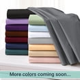 thumbnail image 6 of Bulk Flat Sheets Only Full Size 6 Pack, Easy Sort Top Bed Sheet by Color-Coded Label, Soft Durable Brushed Microfiber Fabric Hotel Airb&bs Essentials for Hosts, 81"x96", Light Gray, 6 of 7