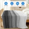 thumbnail image 4 of Black White Ombre Cooling Blanket,Lightweight Breathable Summer Throw Blanket with Double Sided Cold Effect,Vintage Minimalism Abstract Stripes Picnic Blankets Bed Sheet for Hot Sleepers 30"x40", 4 of 8