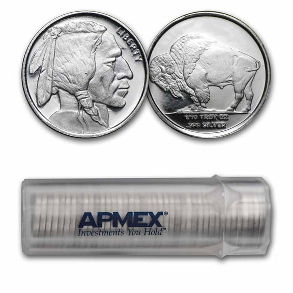 1/10 oz Silver Round - Buffalo - Tube of 50