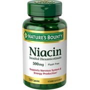 Nature's Bounty Niacin 500 mg capsules 120 Each - (Pack of 3)