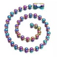 thumbnail image 5 of EOEMY New Multicolor Ball Chain Women Men 316L Stainless Steel Necklace 6/8/10/12mm-Multicolor-8mm-32Inch Or 81Cm, 5 of 5
