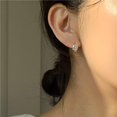 thumbnail image 3 of Minimalist Cubic Zirconia Small Hoop Earrings Sterling Silver for Women Cartilage Tiny Cute CZ Sleeper Huggie Hoops for Sensitive Ear Fashion Crystal Earring Jewelry for Her Bff, 3 of 6