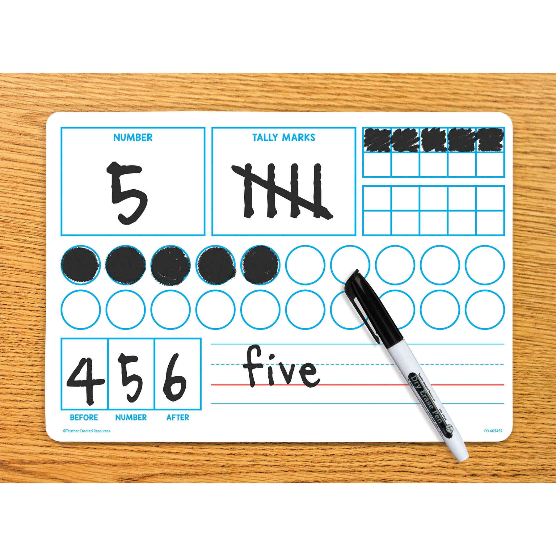 Teacher Created Resources Double-Sided Learning Numbers 1-20 Dry Erase Boards, Pack of 10