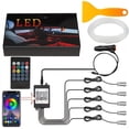 thumbnail image 1 of MesaSe LED Neon Car Interior Atmosphere Light Kit  5-in-1 Vehicle Ambient Lighting with Dashboard & Door Accent Strips  Multi-Color Change with APP Music Control  Water Resistant  12V Plu, 1 of 7