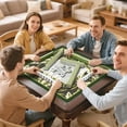 thumbnail image 7 of Palm Leaves Mahjong Mat for Table, 31.5*31.5in Anti Slip American Mahjong Table Cloth, Noise Reduction, Neoprene Mah jongg Mat with Carrying Bag & 3 Dices, Mahjong Set Gift, Board Tile Games Mats, 7 of 7