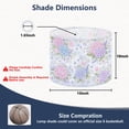thumbnail image 2 of Lamp Shades Set of 2 Easy Assembly Delicate Watercolor Floral Pink Blue Hydrangeas Drum Lampshades for Table Lamps Floor Lamps Pendant Light 13"x13"x10" Replacement Lamp Shade, 2 of 8